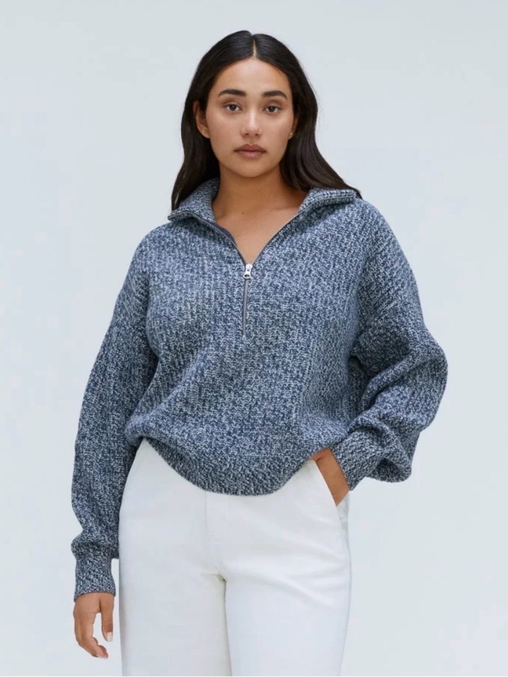 Everlane THE HALF-ZIP SWEATER IN LUXE MERINO